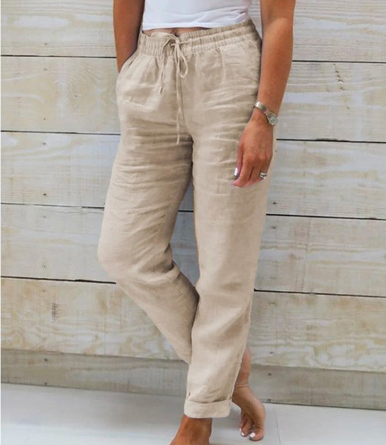 Pantalon décontracté en coton