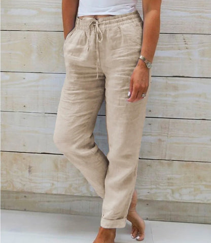 Pantalon décontracté en coton