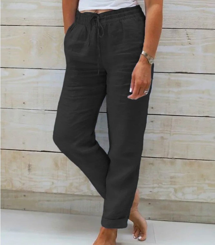 Pantalon décontracté en coton