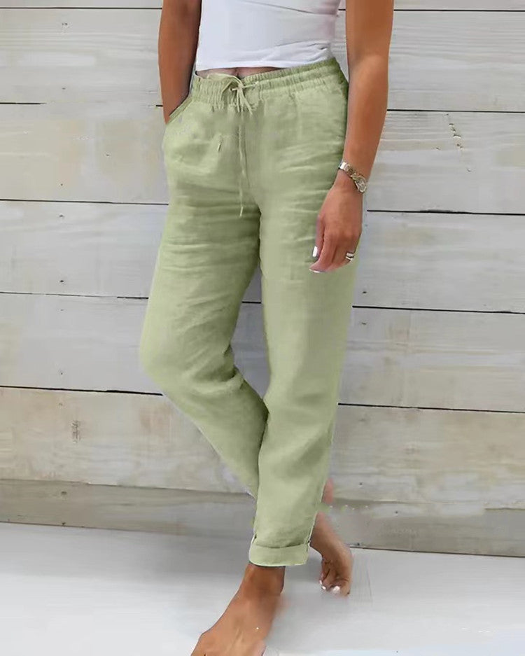 Pantalon décontracté en coton