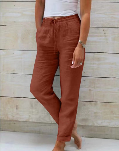 Pantalon décontracté en coton
