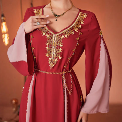 Robe de Soirée Orientale : L'Alliance Parfaite des Couleurs Chaudes et du Chic