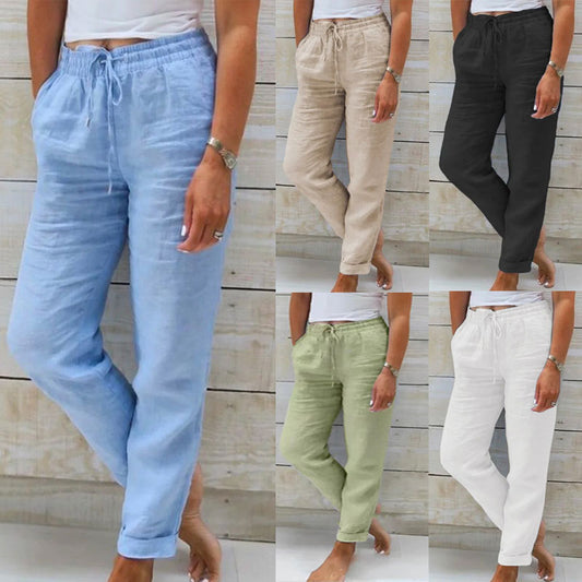 Pantalon décontracté en coton