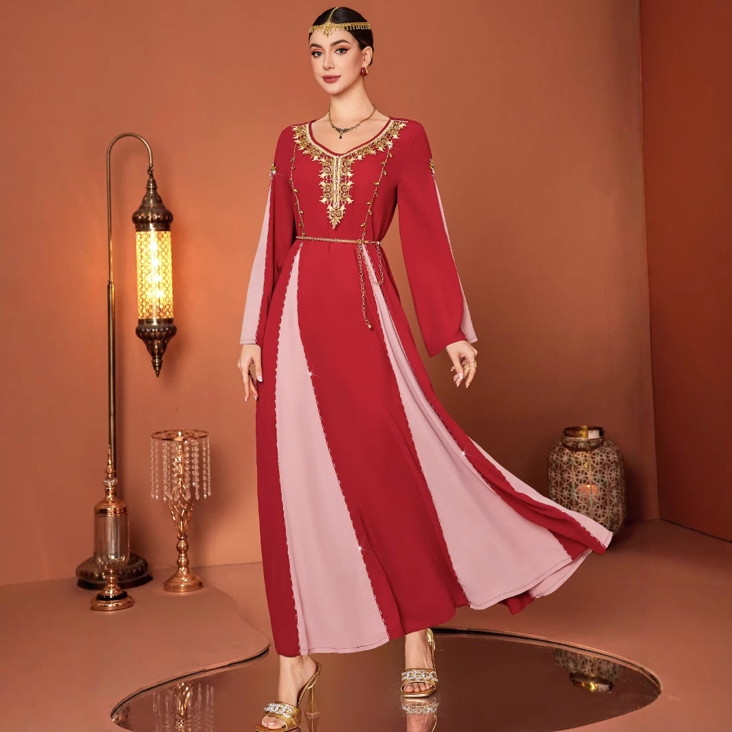 Robe de Soirée Orientale : L'Alliance Parfaite des Couleurs Chaudes et du Chic