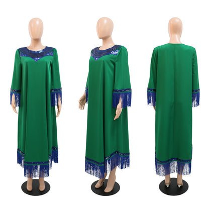 Kaftan Abaya de Soirée : L'Élégance Marocaine aux Détails Scintillants