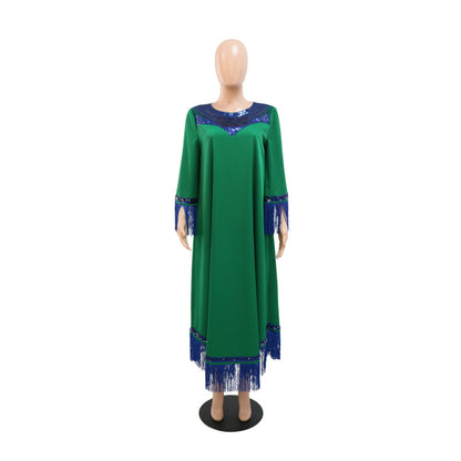 Kaftan Abaya de Soirée : L'Élégance Marocaine aux Détails Scintillants
