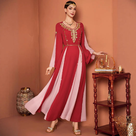 Robe de Soirée Orientale : L'Alliance Parfaite des Couleurs Chaudes et du Chic