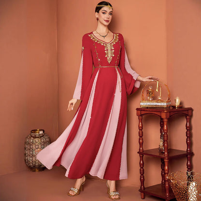 Robe de Soirée Orientale : L'Alliance Parfaite des Couleurs Chaudes et du Chic